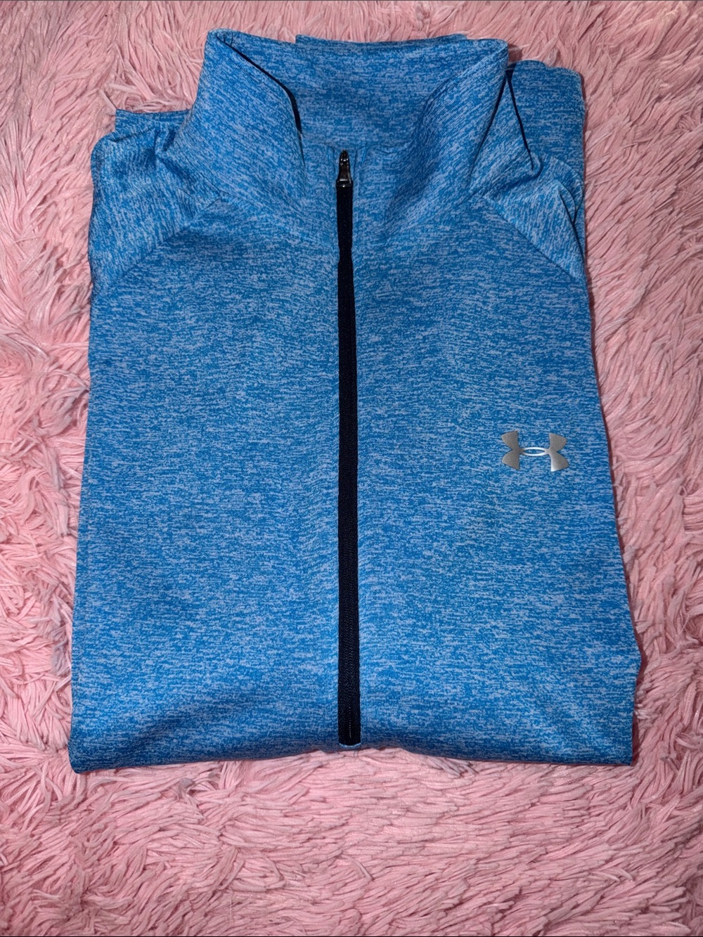 Under Armour Heather Blue Full-Zip Athletic Jacket